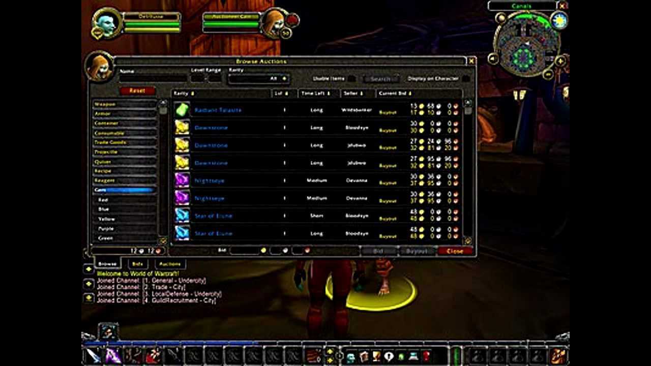 Как настроить аукционер в игре world of warcraft