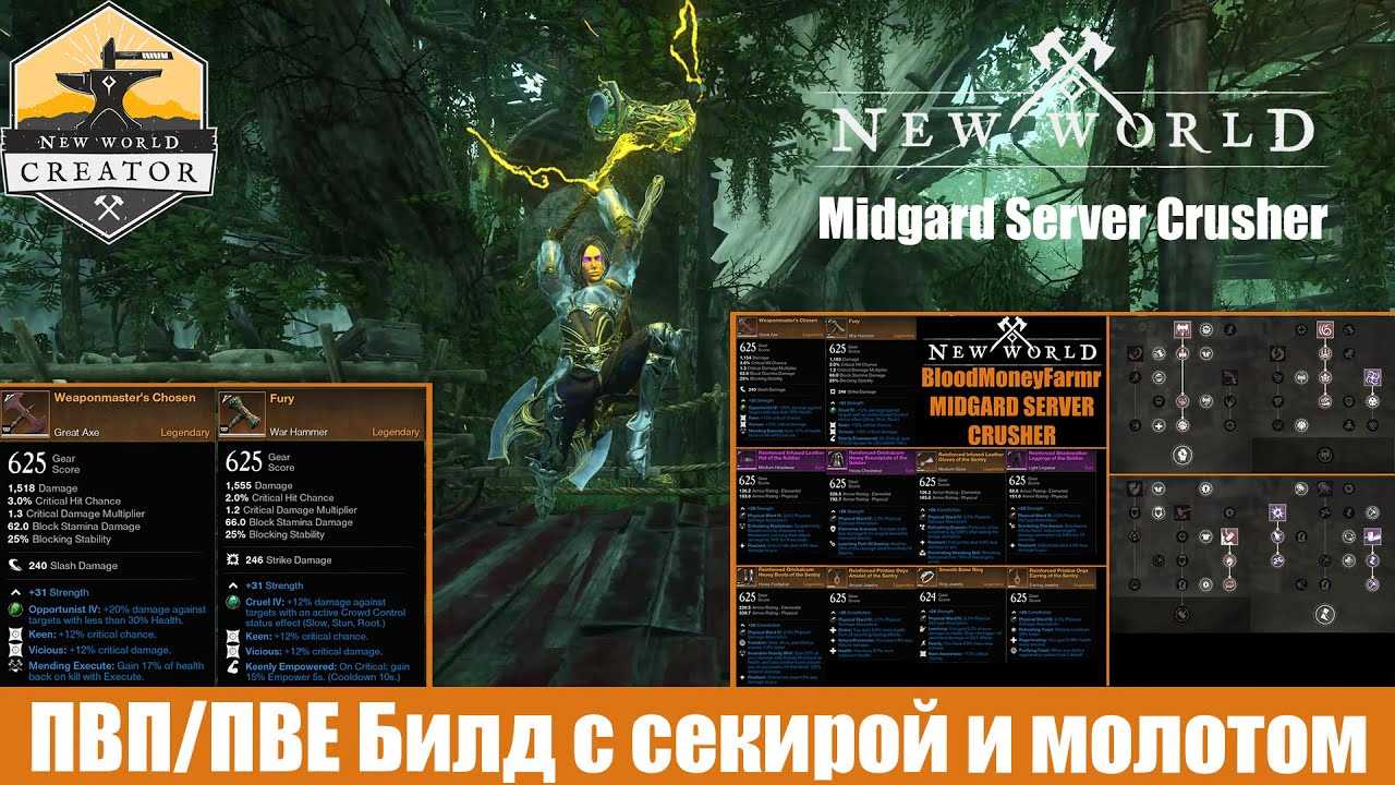 Лучшие сборки в new world для pvp и pve