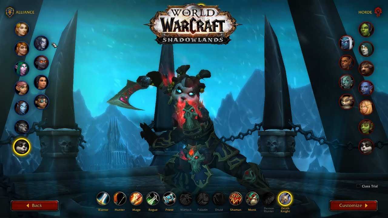Лучшие расы для каждого класса в wow shadowlands