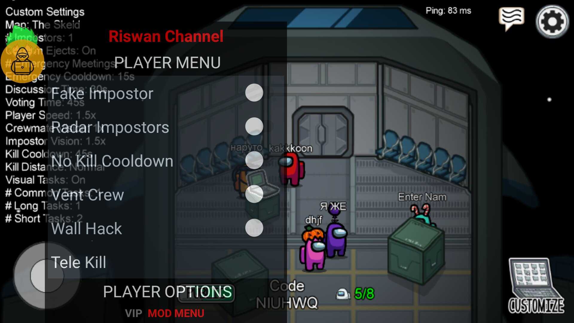 Здесь вы найдете рабочий чит на Among Us Mod Menu 2022 для Android и компьютера
