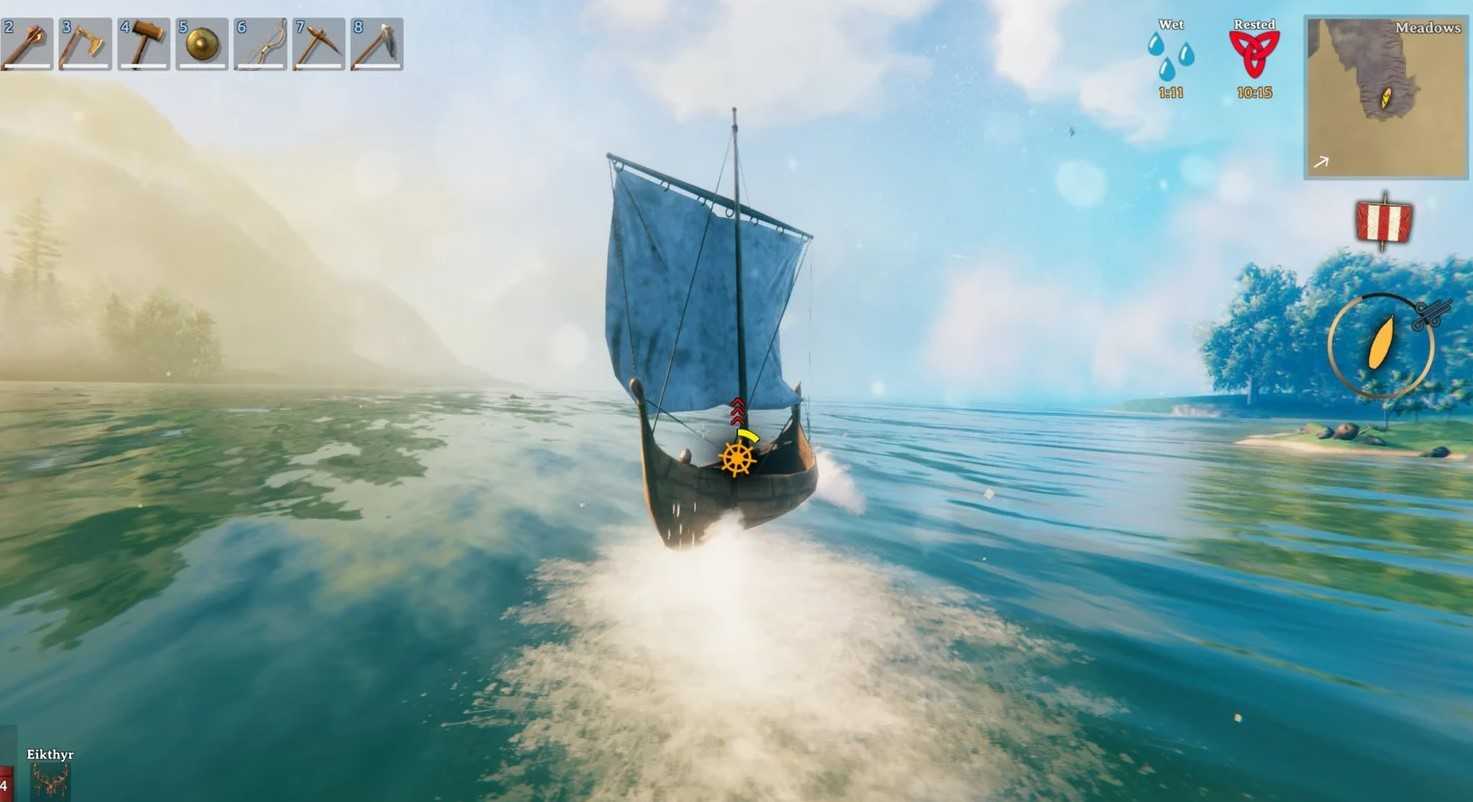 Valheim: как построить плот